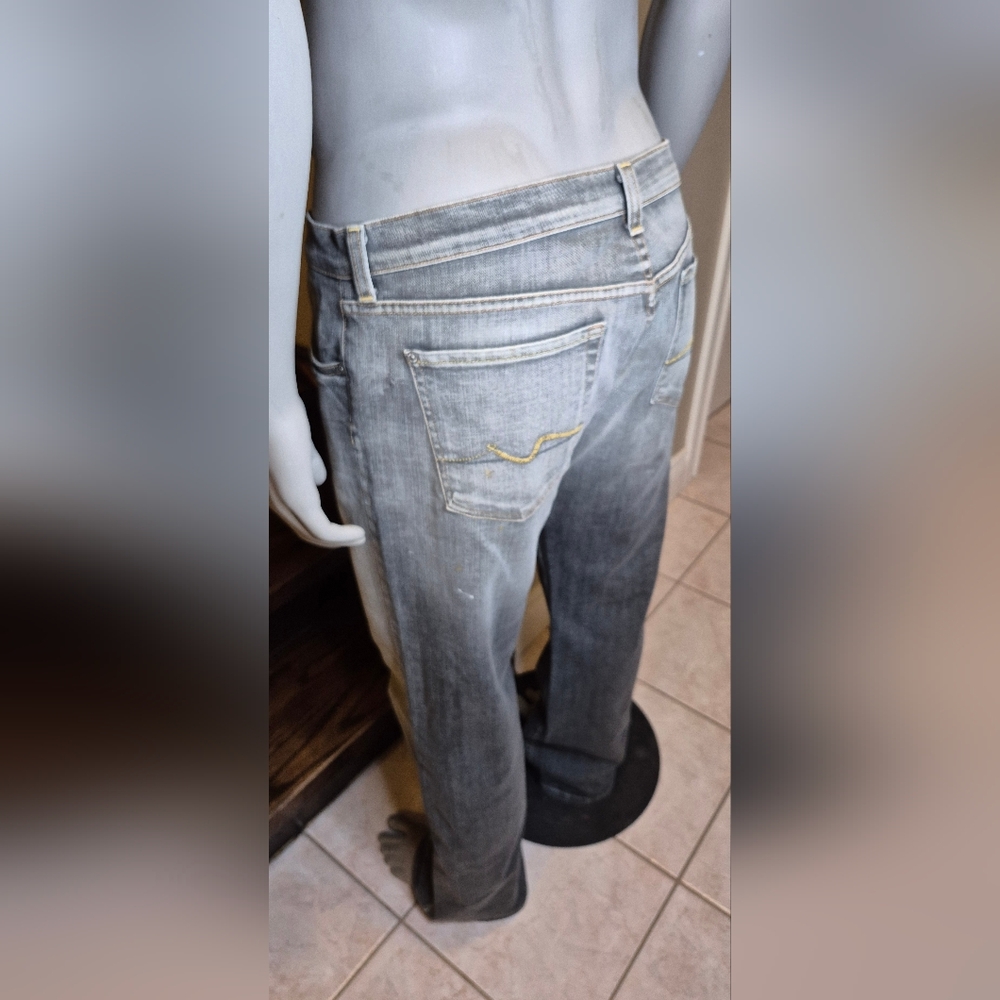 7 For All Mankind Men's Relaxed Fit Jeans in Gray - Picture 10 of 11